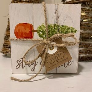Mud Pie Christmas Coasters Stay Awhile